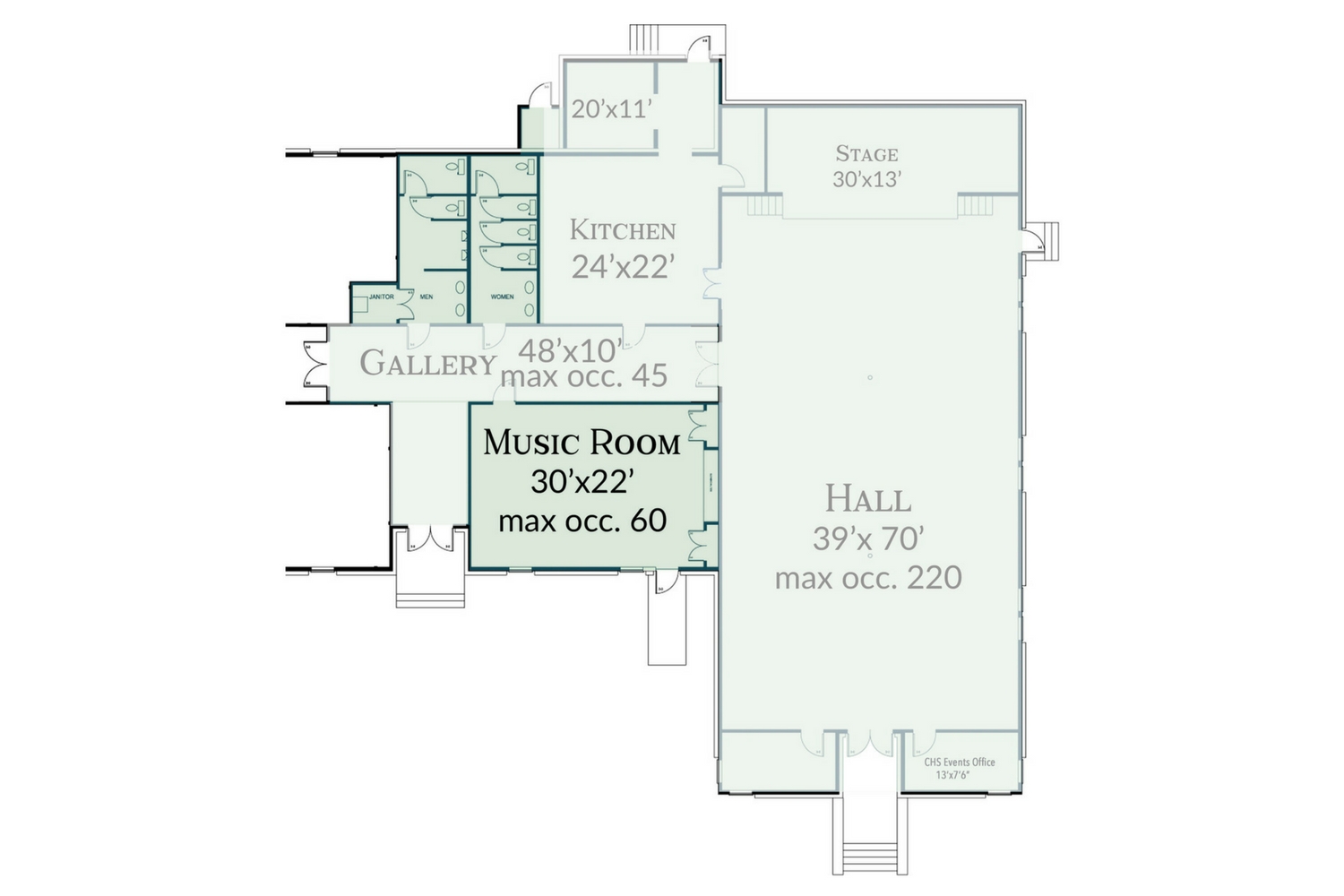 The Schoolhouse Music Room Floorplan